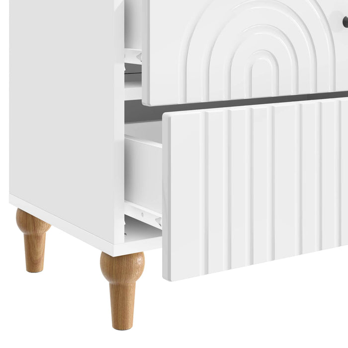 Dulap de noapte cu sertar Alb foarte lucios 62 x 34,5 x 48 cm - WALTI WALTI