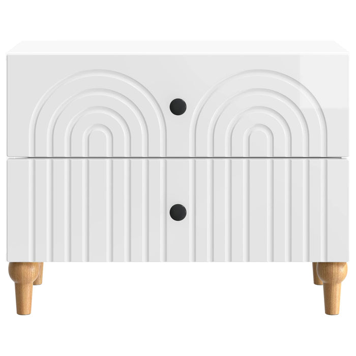 Dulap de noapte cu sertar Alb foarte lucios 62 x 34,5 x 48 cm - WALTI WALTI