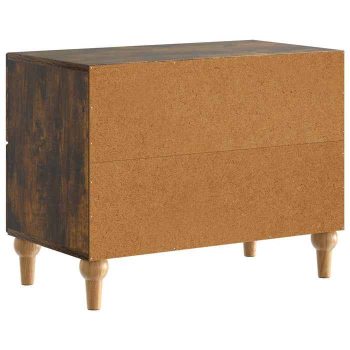 Dulap de noapte Stejar fumuriu 62 x 34,5 x 48 cm Lemn prelucrat - WALTI WALTI
