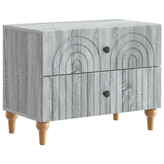 Dulap de noapte Sonoma gri 62 x 34,5 x 48 cm Lemn prelucrat - WALTI WALTI