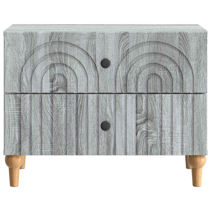 Dulap de noapte Sonoma gri 62 x 34,5 x 48 cm Lemn prelucrat - WALTI WALTI
