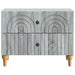 Dulap de noapte Sonoma gri 62 x 34,5 x 48 cm Lemn prelucrat - WALTI WALTI