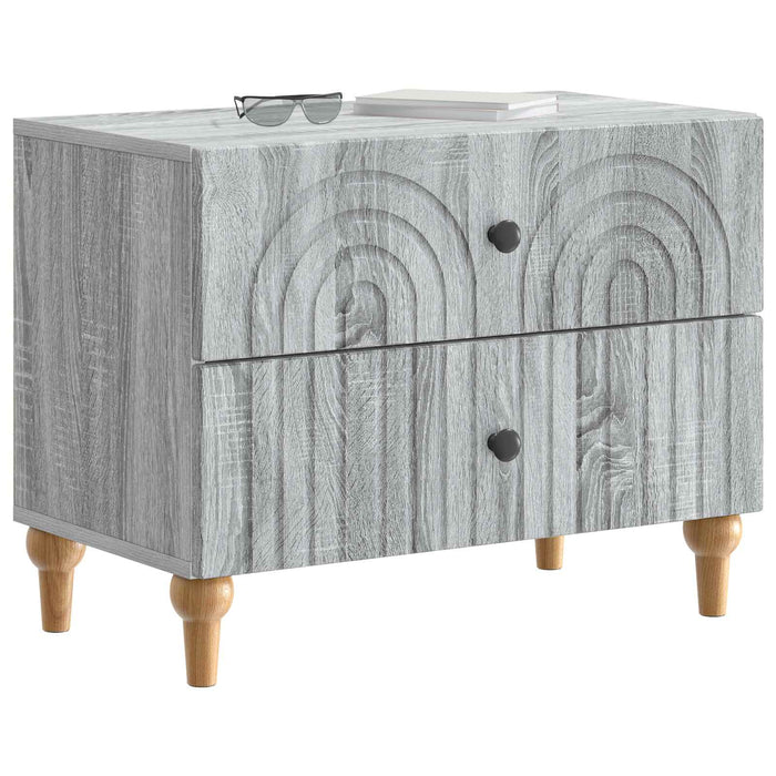 Dulap de noapte Sonoma gri 62 x 34,5 x 48 cm Lemn prelucrat - WALTI WALTI