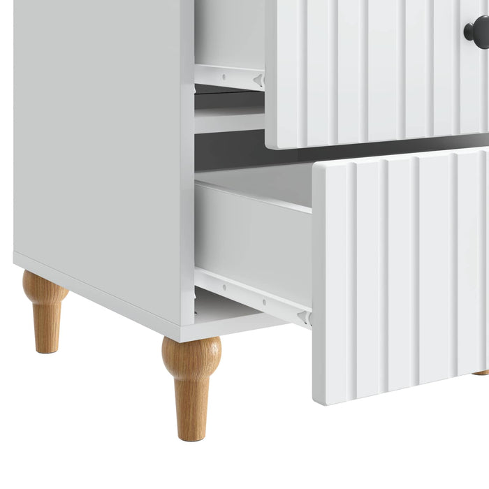 Dulap de noapte cu sertar Alb 43x 41 x 66,5 cm Lemn prelucrat - WALTI WALTI