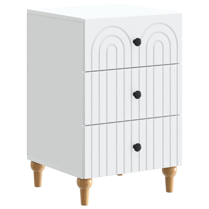 Dulap de noapte cu sertar Alb 43x 41 x 66,5 cm Lemn prelucrat - WALTI WALTI