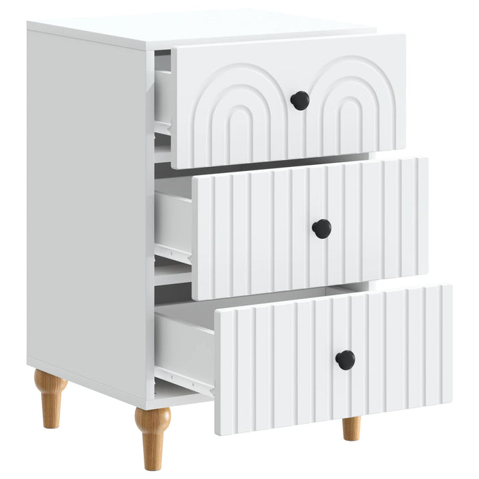 Dulap de noapte cu sertar Alb 43x 41 x 66,5 cm Lemn prelucrat - WALTI WALTI
