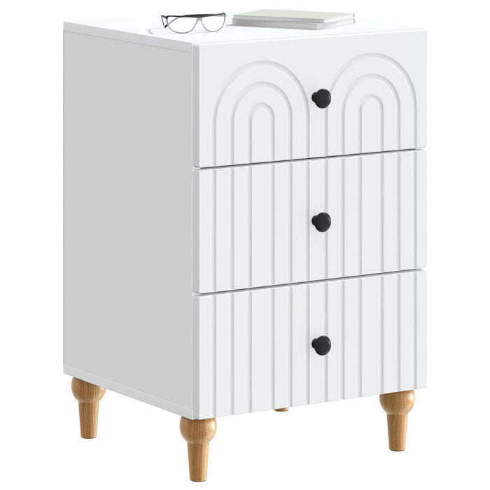 Dulap de noapte cu sertar Alb 43x 41 x 66,5 cm Lemn prelucrat - WALTI WALTI