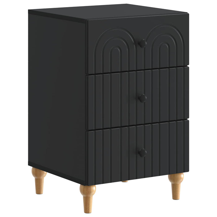 Dulap de noapte cu sertar Negru 43x 41 x 66,5 cm Lemn prelucrat - WALTI WALTI