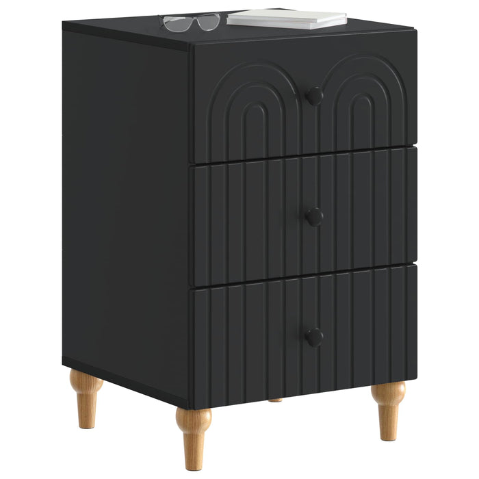 Dulap de noapte cu sertar Negru 43x 41 x 66,5 cm Lemn prelucrat - WALTI WALTI