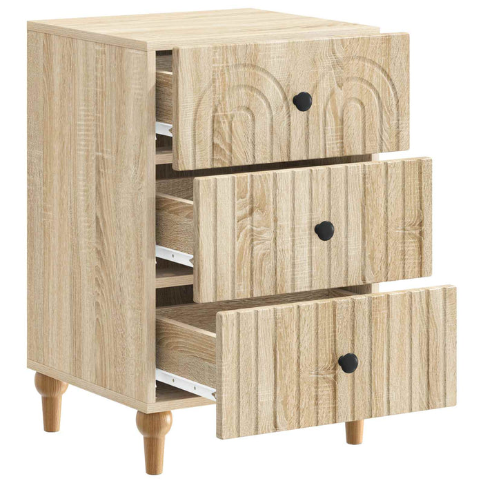 Dulap de noapte Stejar Sonoma 43x 41 x 66,5 cm Lemn prelucrat - WALTI WALTI