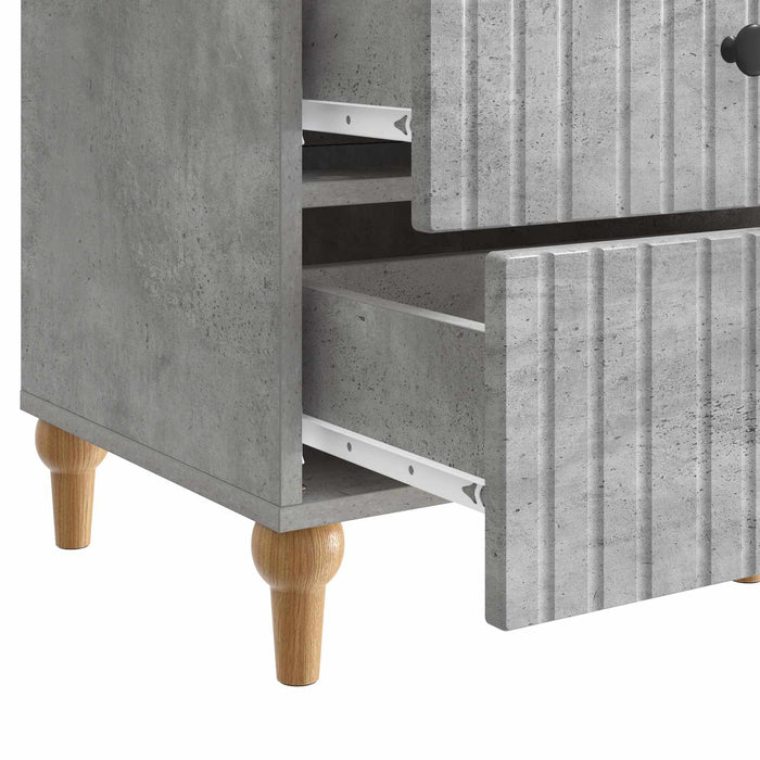 Dulap de noapte Gri Beton 43x 41 x 66,5 cm Lemn prelucrat - WALTI WALTI