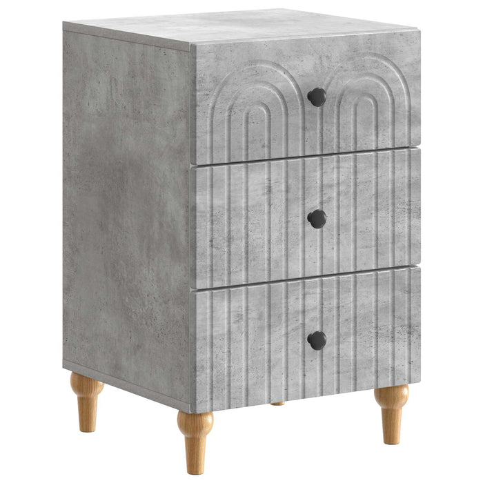Dulap de noapte Gri Beton 43x 41 x 66,5 cm Lemn prelucrat - WALTI WALTI