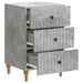 Dulap de noapte Gri Beton 43x 41 x 66,5 cm Lemn prelucrat - WALTI WALTI