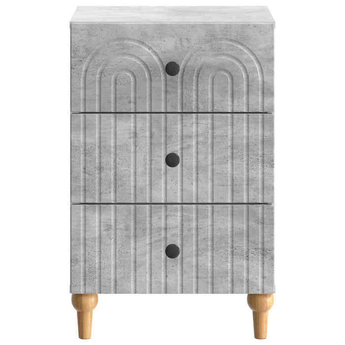 Dulap de noapte Gri Beton 43x 41 x 66,5 cm Lemn prelucrat - WALTI WALTI
