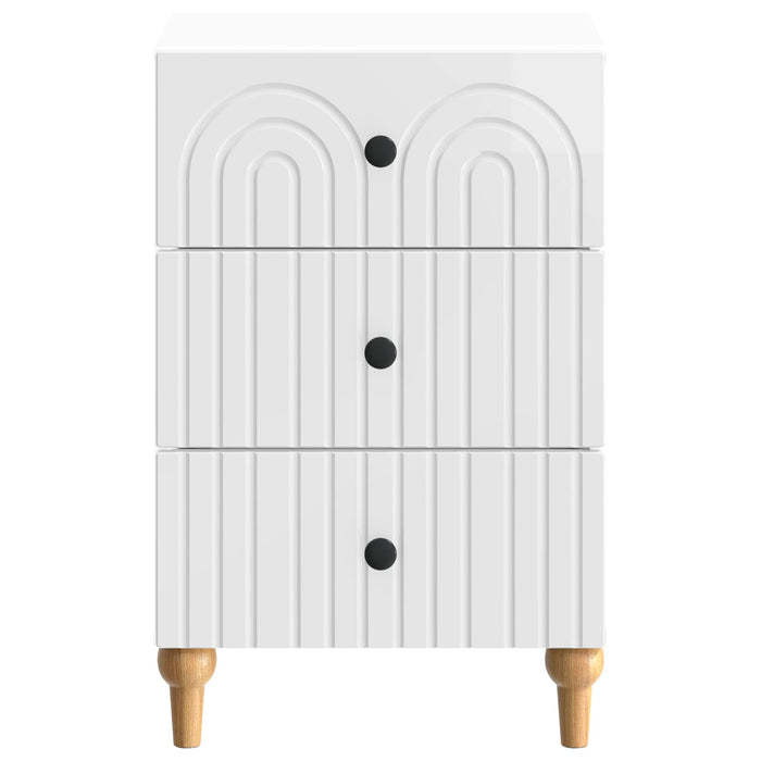 Dulap de noapte cu sertar Alb foarte lucios 43x 41 x 66,5 cm - WALTI WALTI