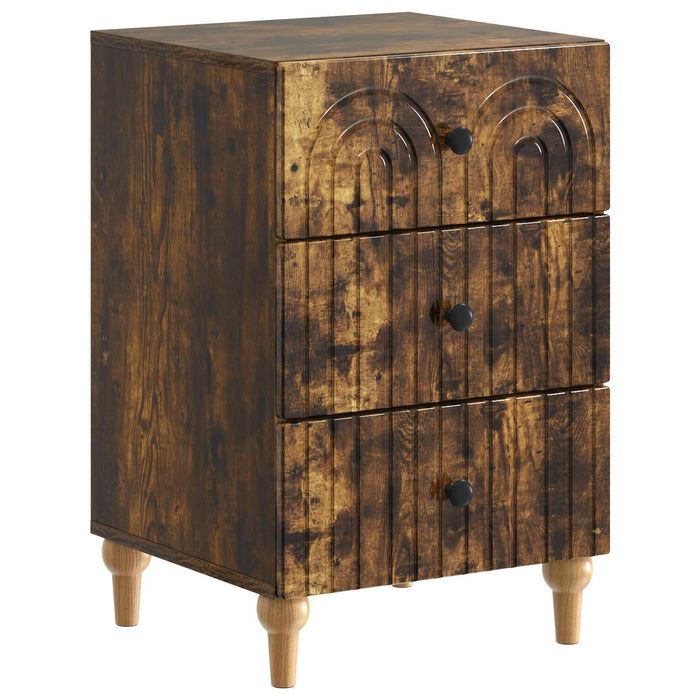 Dulap de noapte Stejar fumuriu 43x 41 x 66,5 cm Lemn prelucrat - WALTI WALTI
