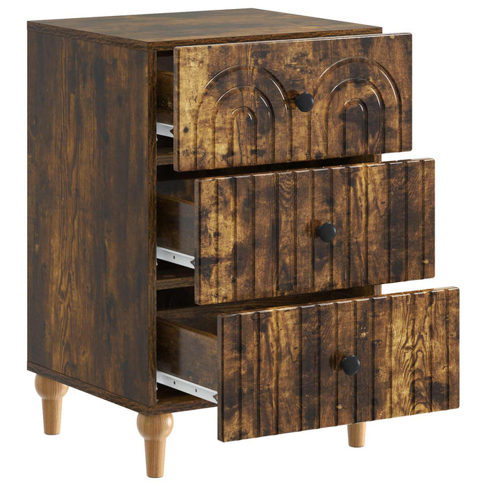 Dulap de noapte Stejar fumuriu 43x 41 x 66,5 cm Lemn prelucrat - WALTI WALTI