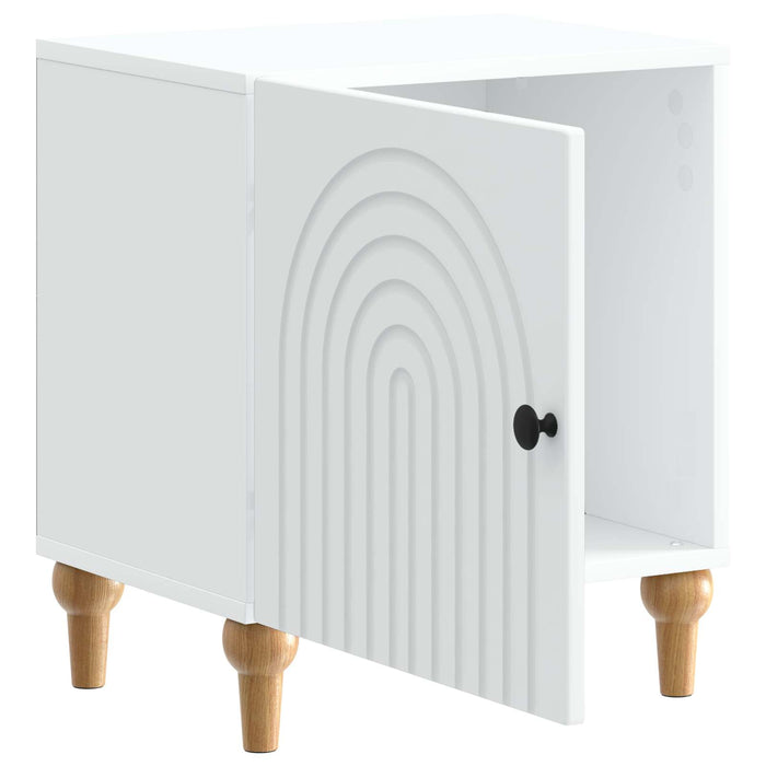 Dulap de noapte Alb 43 x 34,5 x 50 cm Lemn prelucrat - WALTI WALTI