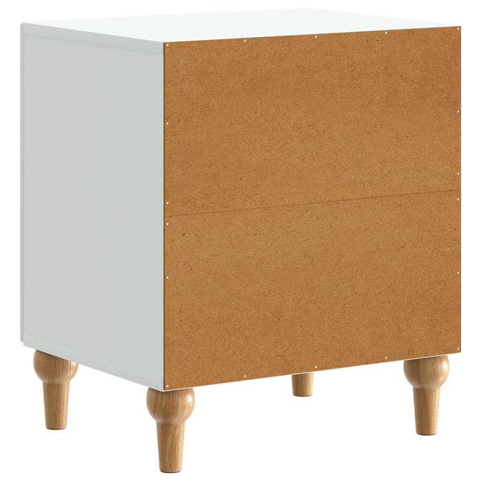 Dulap de noapte Alb 43 x 34,5 x 50 cm Lemn prelucrat - WALTI WALTI
