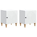 Dulap de noapte 2 pcs Alb 43 x 34,5 x 50 cm Lemn prelucrat - WALTI WALTI