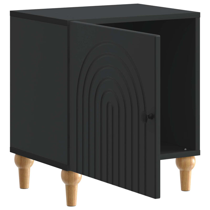 Dulap de noapte Negru 43 x 34,5 x 50 cm Lemn prelucrat - WALTI WALTI
