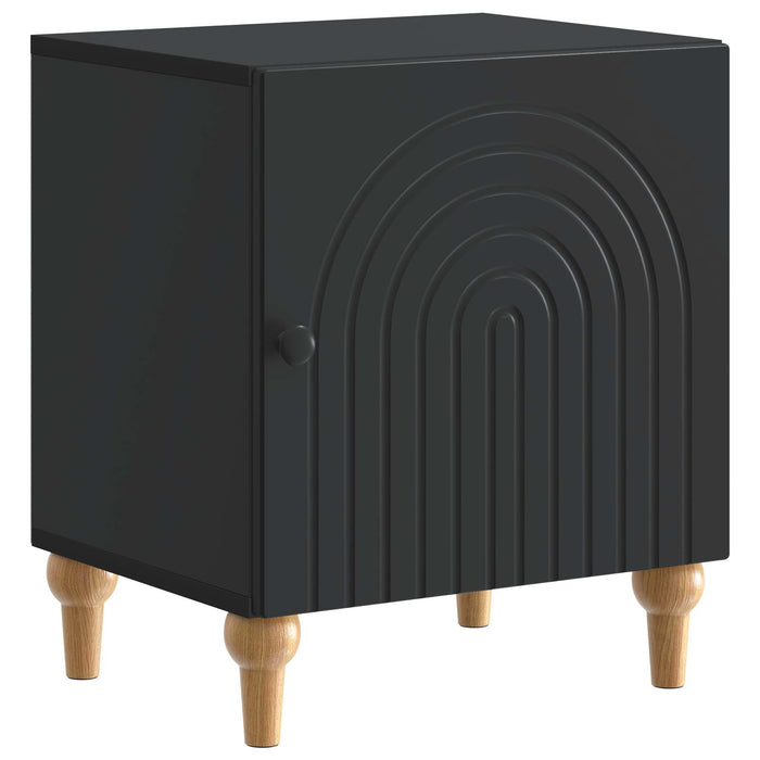 Dulap de noapte 2 pcs Negru 43 x 34,5 x 50 cm Lemn prelucrat - WALTI WALTI