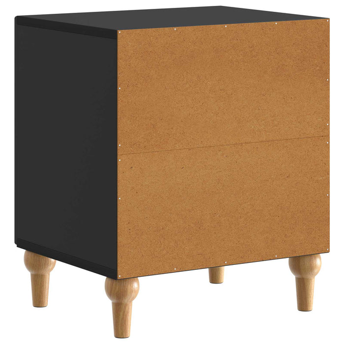 Dulap de noapte 2 pcs Negru 43 x 34,5 x 50 cm Lemn prelucrat - WALTI WALTI