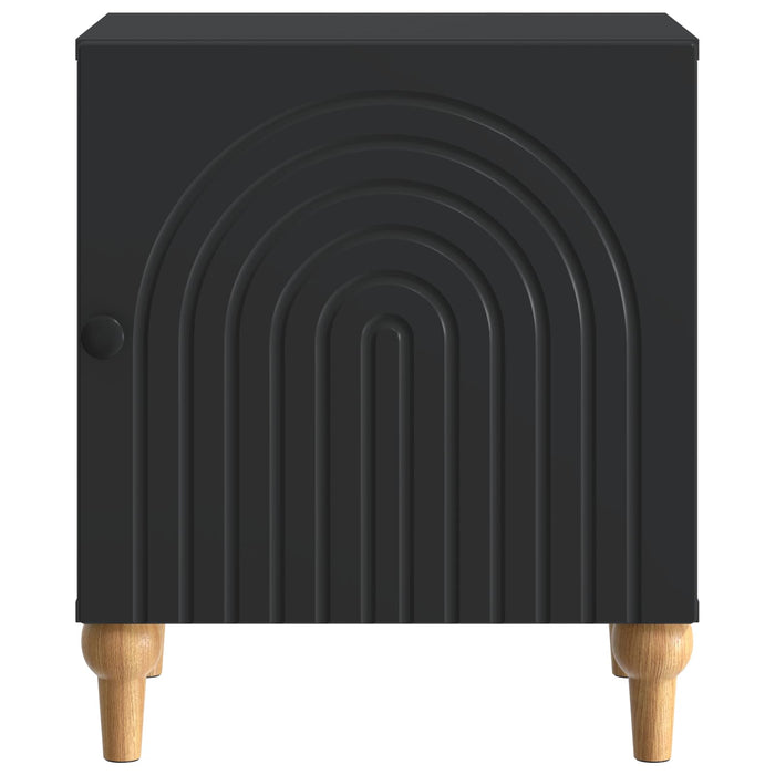 Dulap de noapte 2 pcs Negru 43 x 34,5 x 50 cm Lemn prelucrat - WALTI WALTI