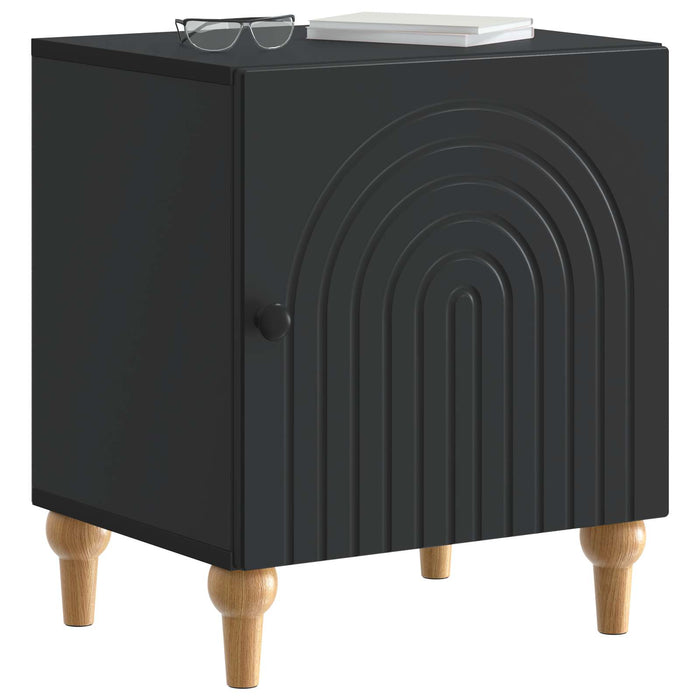 Dulap de noapte 2 pcs Negru 43 x 34,5 x 50 cm Lemn prelucrat - WALTI WALTI