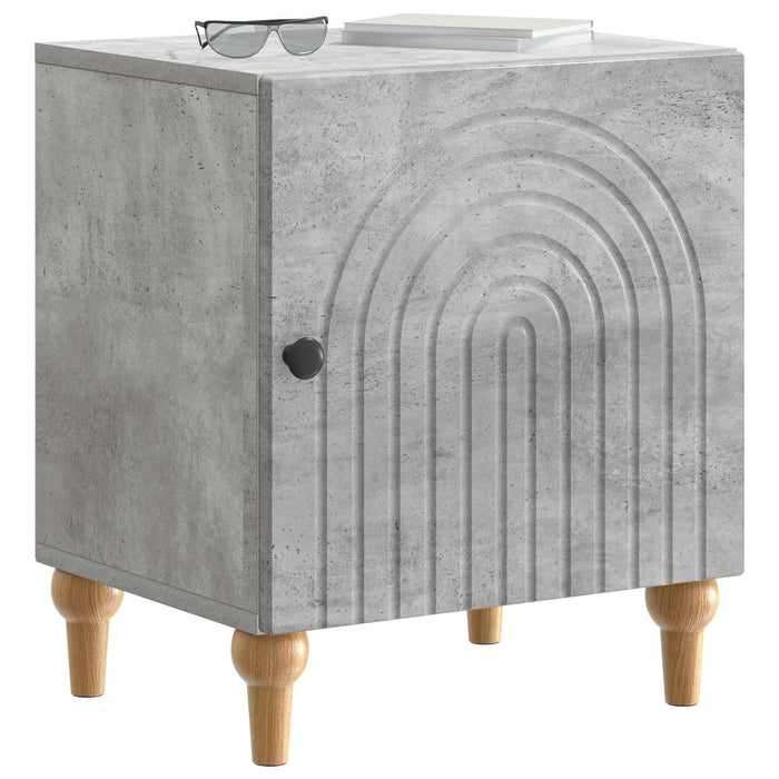 Dulap de noapte Gri Beton 43 x 34,5 x 50 cm Lemn prelucrat - WALTI WALTI