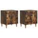 Dulap de noapte 2 pcs Stejar fumuriu 43 x 34,5 x 50 cm - WALTI WALTI