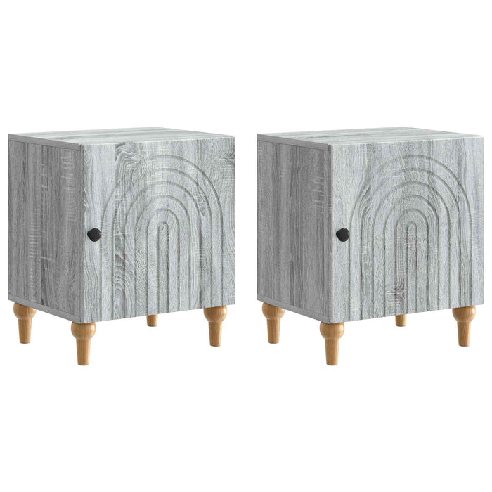 Dulap de noapte 2 pcs Sonoma gri 43 x 34,5 x 50 cm - WALTI WALTI