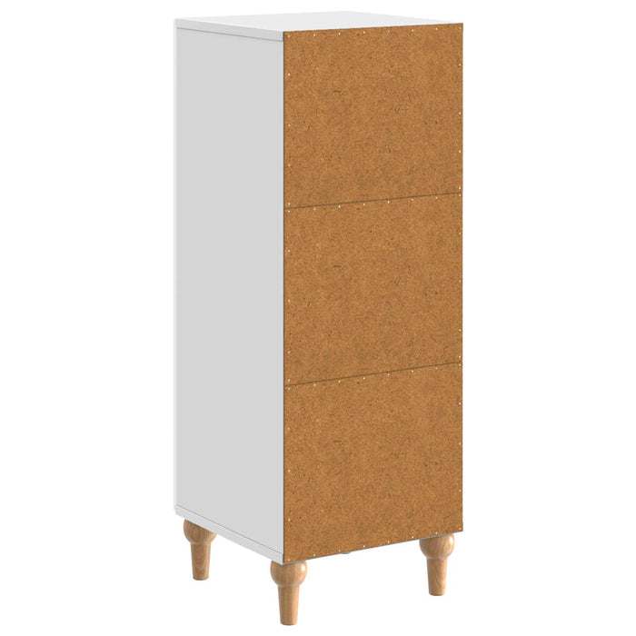 Bufet Alb foarte lucios 33 x 34,5 x 90 cm Lemn prelucrat - WALTI WALTI