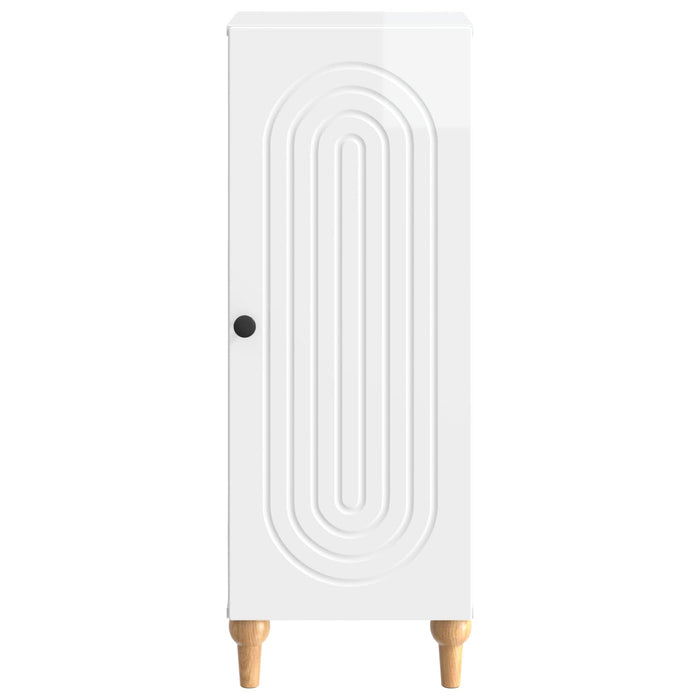 Bufet Alb foarte lucios 33 x 34,5 x 90 cm Lemn prelucrat - WALTI WALTI