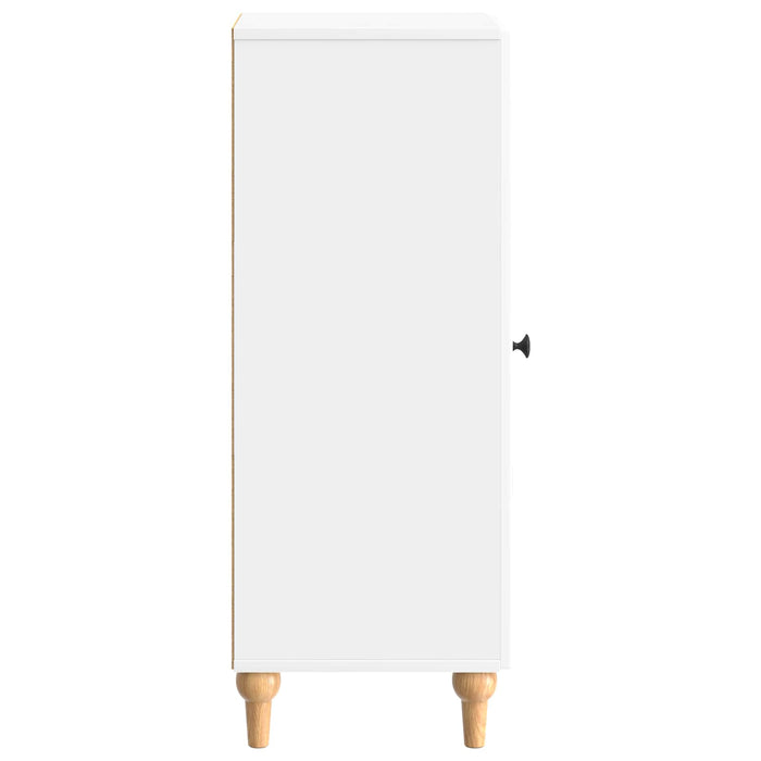 Bufet Alb foarte lucios 33 x 34,5 x 90 cm Lemn prelucrat - WALTI WALTI