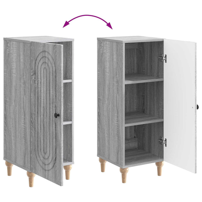 Bufet Sonoma gri 33 x 34,5 x 90 cm Lemn prelucrat - WALTI WALTI