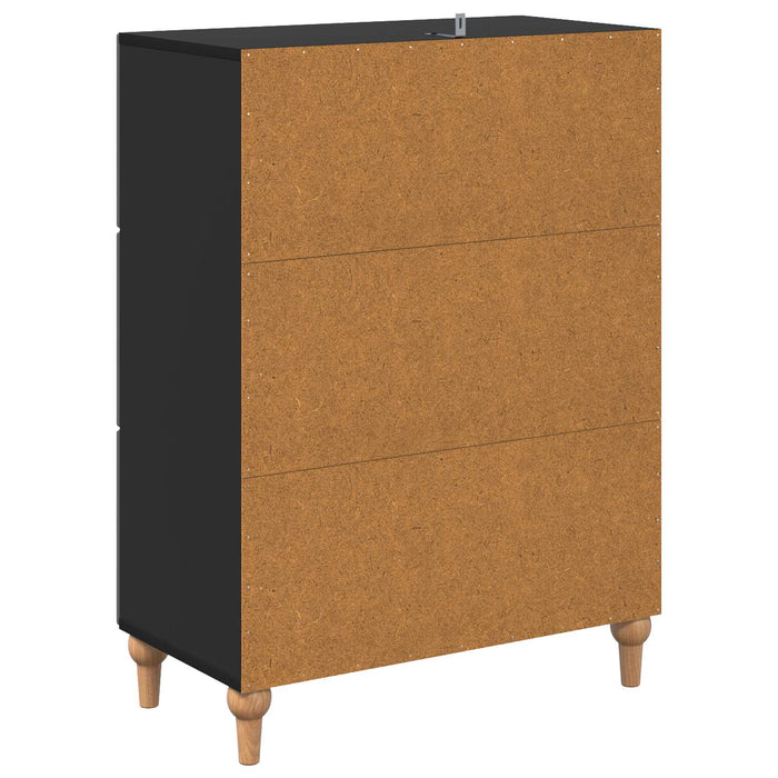 Dulap cu sertare Negru 66 x 34,5 x 90 cm Lemn prelucrat - WALTI WALTI