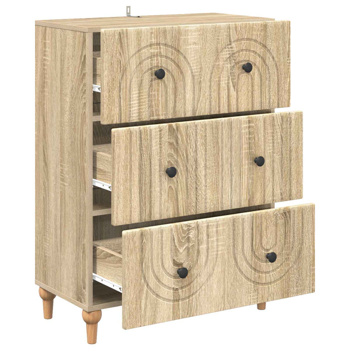 Dulap cu sertare Stejar Sonoma 66 x 34,5 x 90 cm Lemn prelucrat - WALTI WALTI