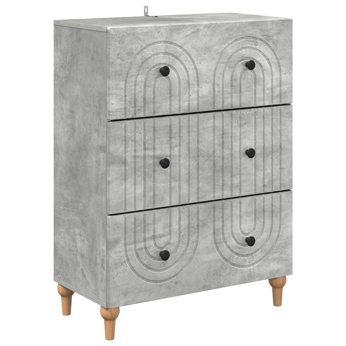 Dulap cu sertare Gri Beton 66 x 34,5 x 90 cm Lemn prelucrat - WALTI WALTI