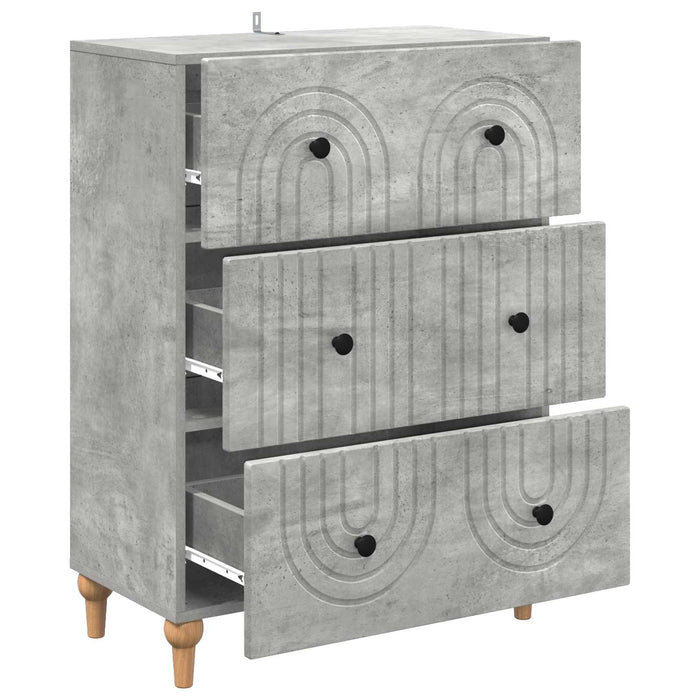 Dulap cu sertare Gri Beton 66 x 34,5 x 90 cm Lemn prelucrat - WALTI WALTI
