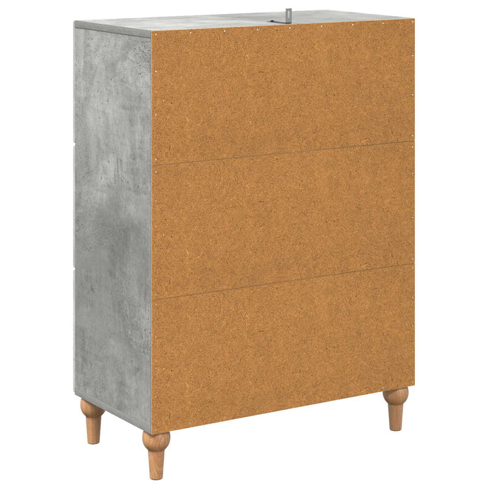Dulap cu sertare Gri Beton 66 x 34,5 x 90 cm Lemn prelucrat - WALTI WALTI