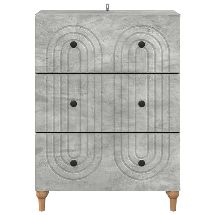 Dulap cu sertare Gri Beton 66 x 34,5 x 90 cm Lemn prelucrat - WALTI WALTI