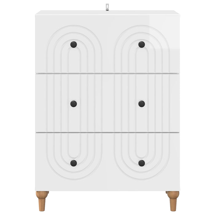 Dulap cu sertare Alb foarte lucios 66 x 34,5 x 90 cm - WALTI WALTI