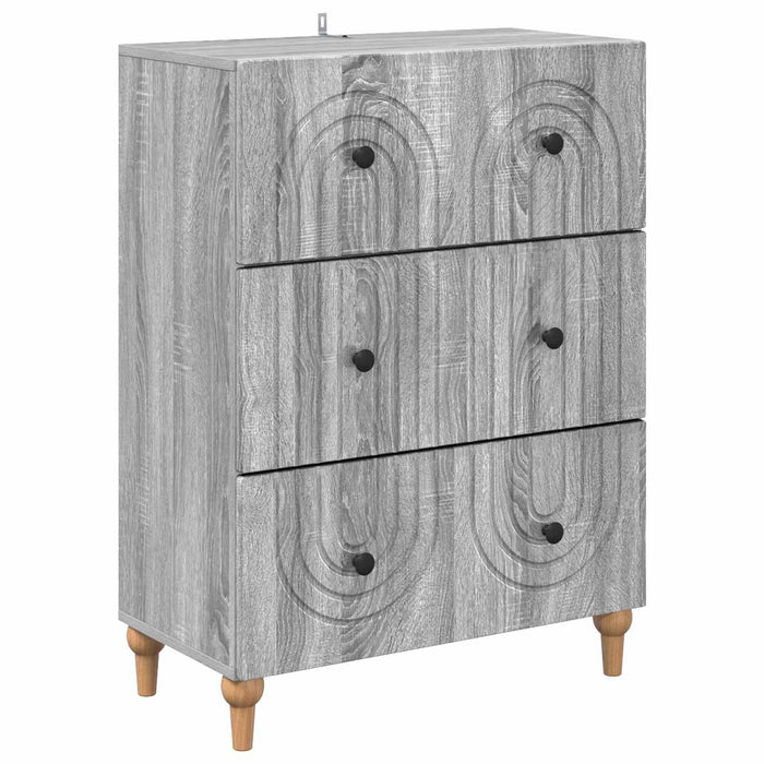 Dulap cu sertare Sonoma gri 66 x 34,5 x 90 cm Lemn prelucrat - WALTI WALTI