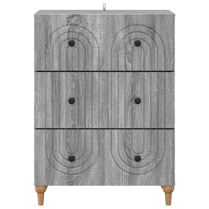 Dulap cu sertare Sonoma gri 66 x 34,5 x 90 cm Lemn prelucrat - WALTI WALTI