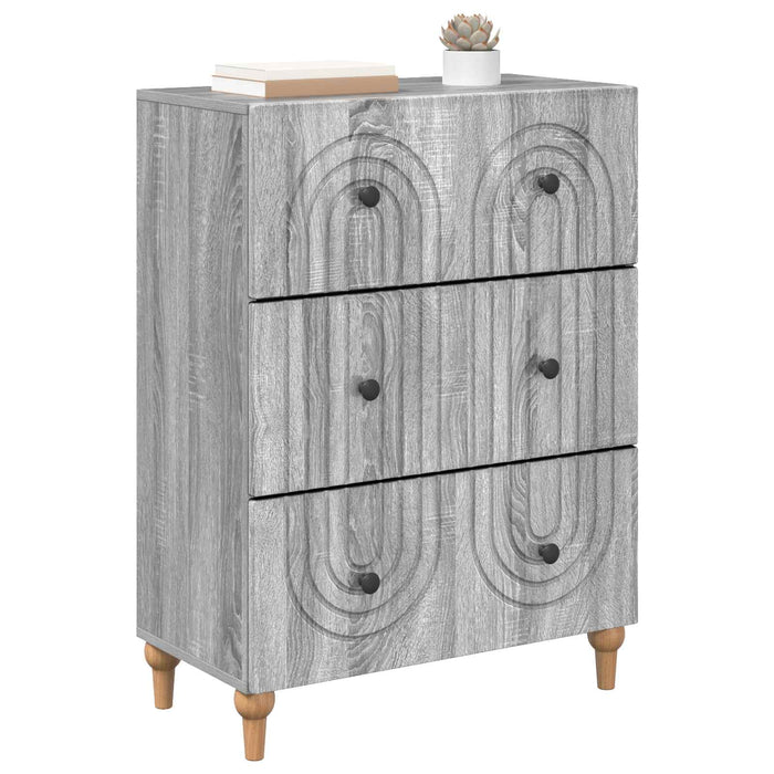 Dulap cu sertare Sonoma gri 66 x 34,5 x 90 cm Lemn prelucrat - WALTI WALTI