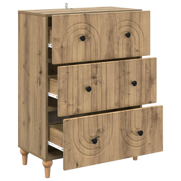 Dulap cu sertare Stejar Artizanal 66 x 34,5 x 90 cm - WALTI WALTI