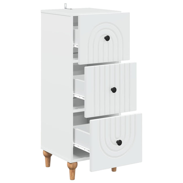 Dulap cu sertare Alb 33 x 34,5 x 90 cm Lemn prelucrat - WALTI WALTI