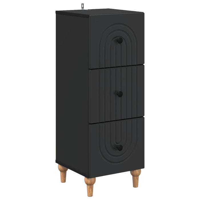 Dulap cu sertare Negru 33 x 34,5 x 90 cm Lemn prelucrat - WALTI WALTI