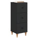 Dulap cu sertare Negru 33 x 34,5 x 90 cm Lemn prelucrat - WALTI WALTI